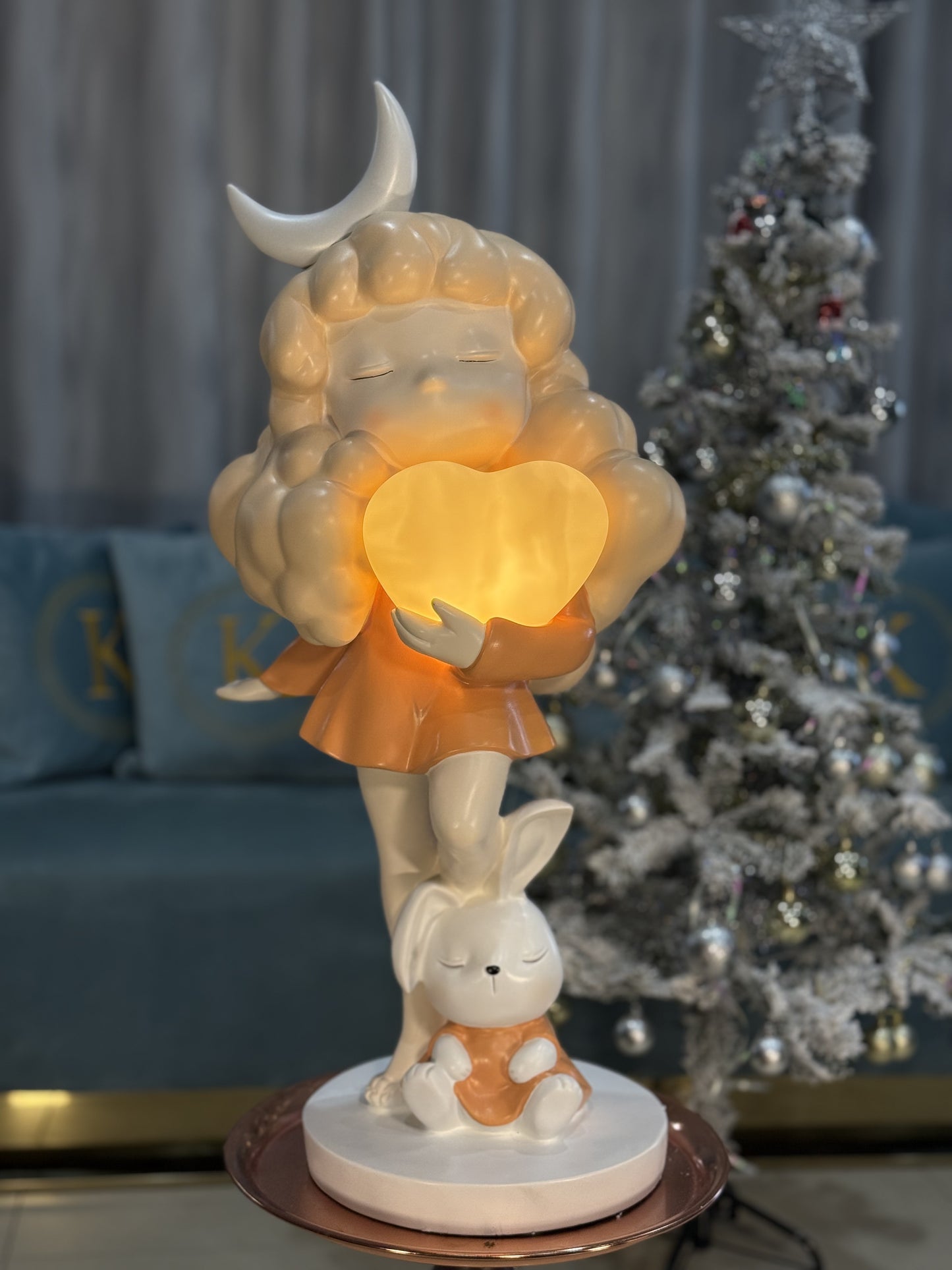 Rosie Bunny Light Statue