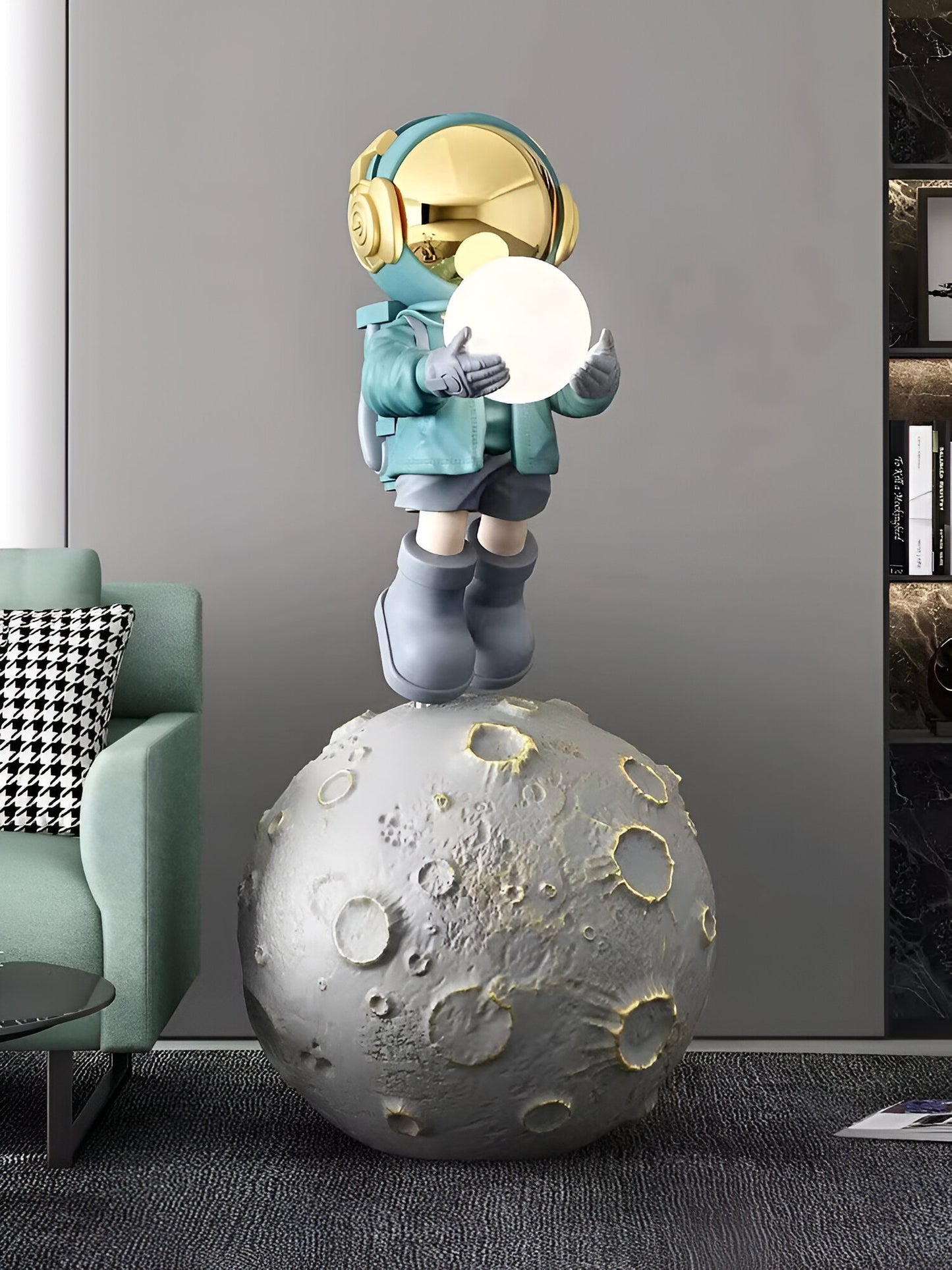 Cosmic Explorer Astronaut Light On The Moon