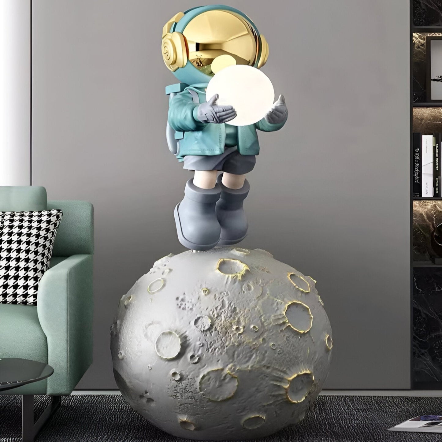 Cosmic Explorer Astronaut Light On The Moon