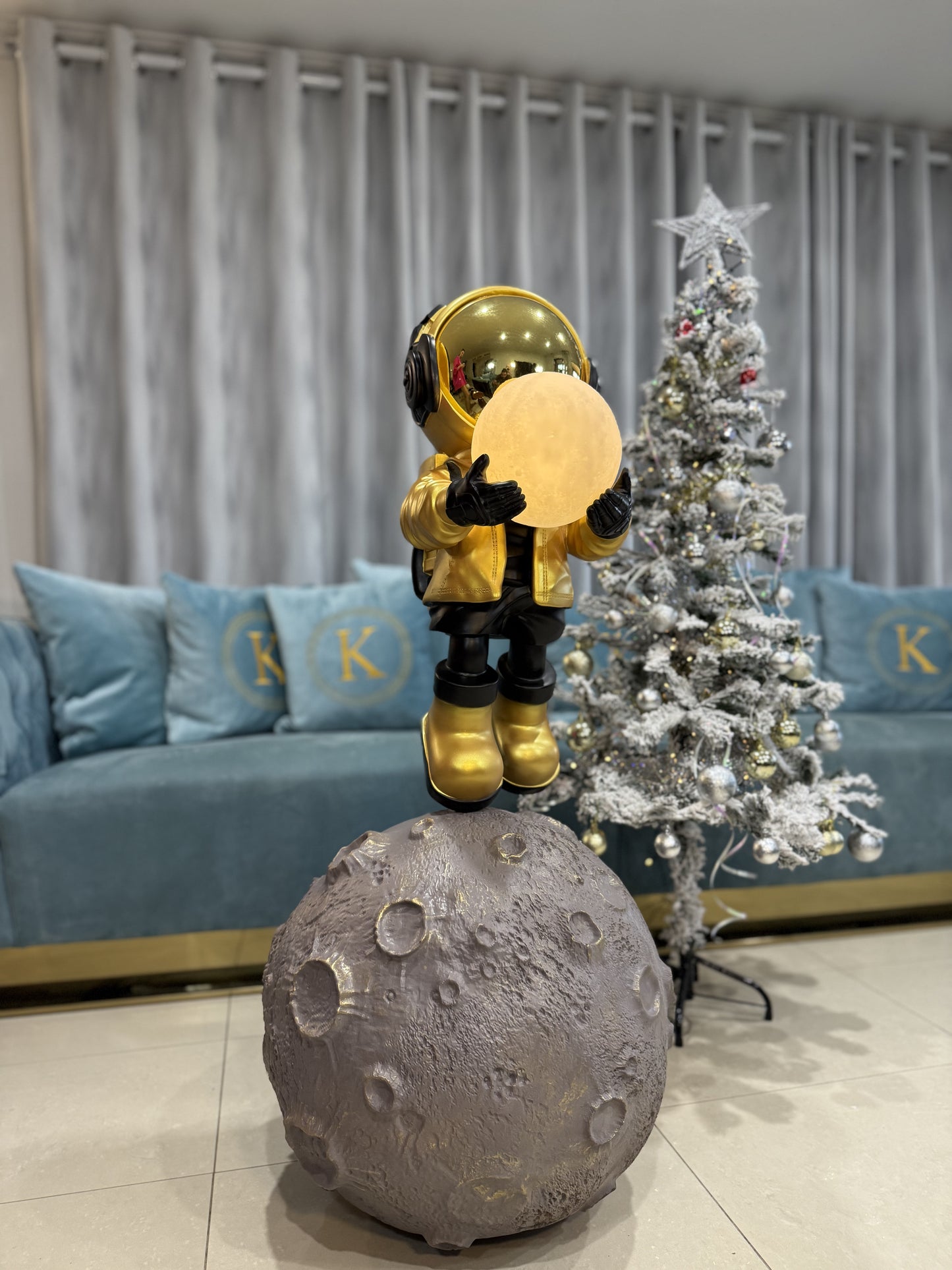 Cosmic Explorer Astronaut Light On The Moon